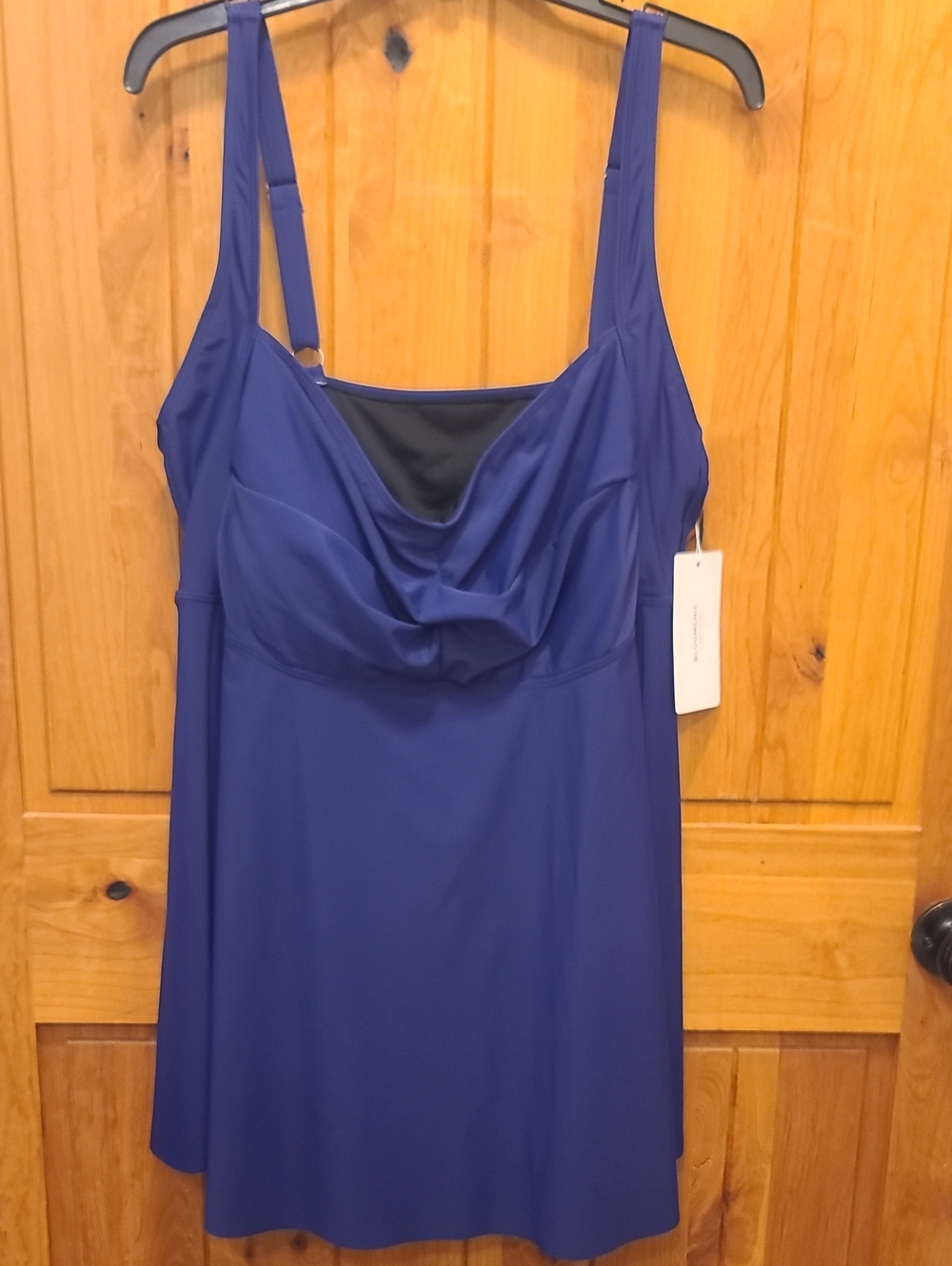 BloomChic Royal Blue Swimdress with Draped Bust
